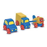 Melissa & Doug Deluxe Wooden First Vehicles Set With Truck, Car, and Airplane