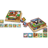 Melissa & Doug Farm & Pet Cube Puzzle Combo