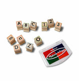 Melissa & Doug Deluxe Wooden Stamp Set - ABCs 123s & Wooden Favorite Things Stamp Set