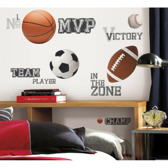 RoomMates All Star Sports Saying Peel & Stick Wall Decals