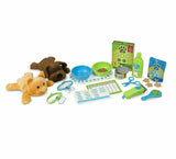Melissa & Doug Animal Care Activity Center & Wash & Trim Dog Groomer Play Set with Plush Stuffed Animal Dog (20 pcs)