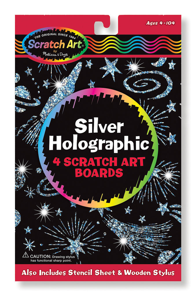 Melissa & Doug Silver Holographic Scratch Art Boards
