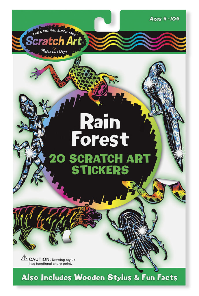 Melissa & Doug Rain Forest Scratch Art Stickers (3433)