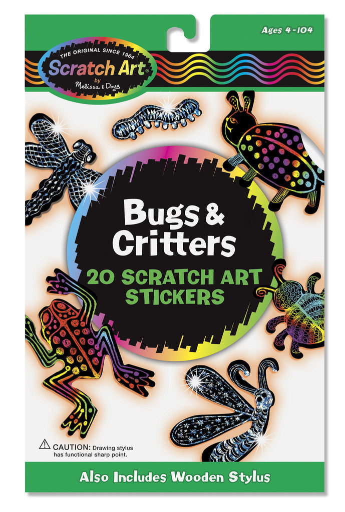 Melissa & Doug Bugs & Critters Scratch Art Stickers (3343)