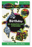 Melissa & Doug Birthday Scratch Art Stickers 5828