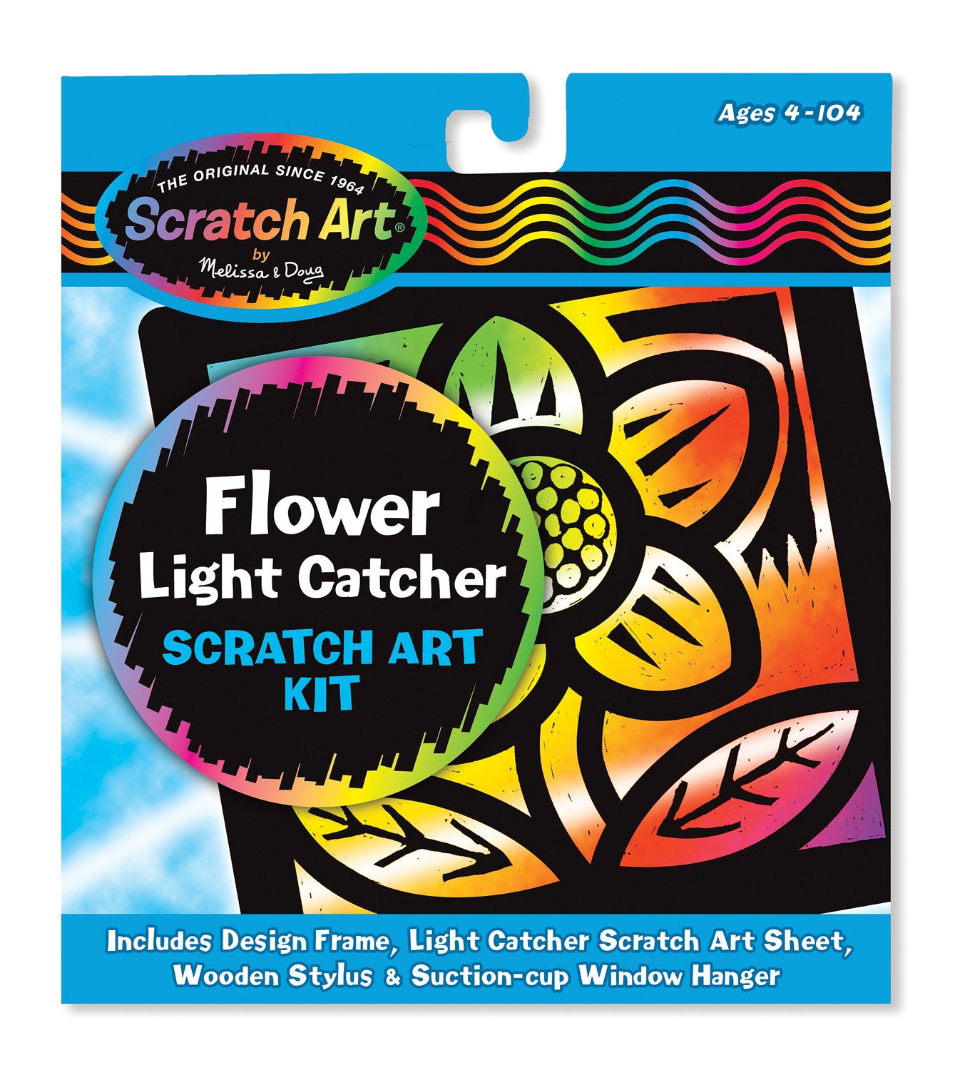 Melissa & Doug Flower Light Catcher Scratch Art Kit