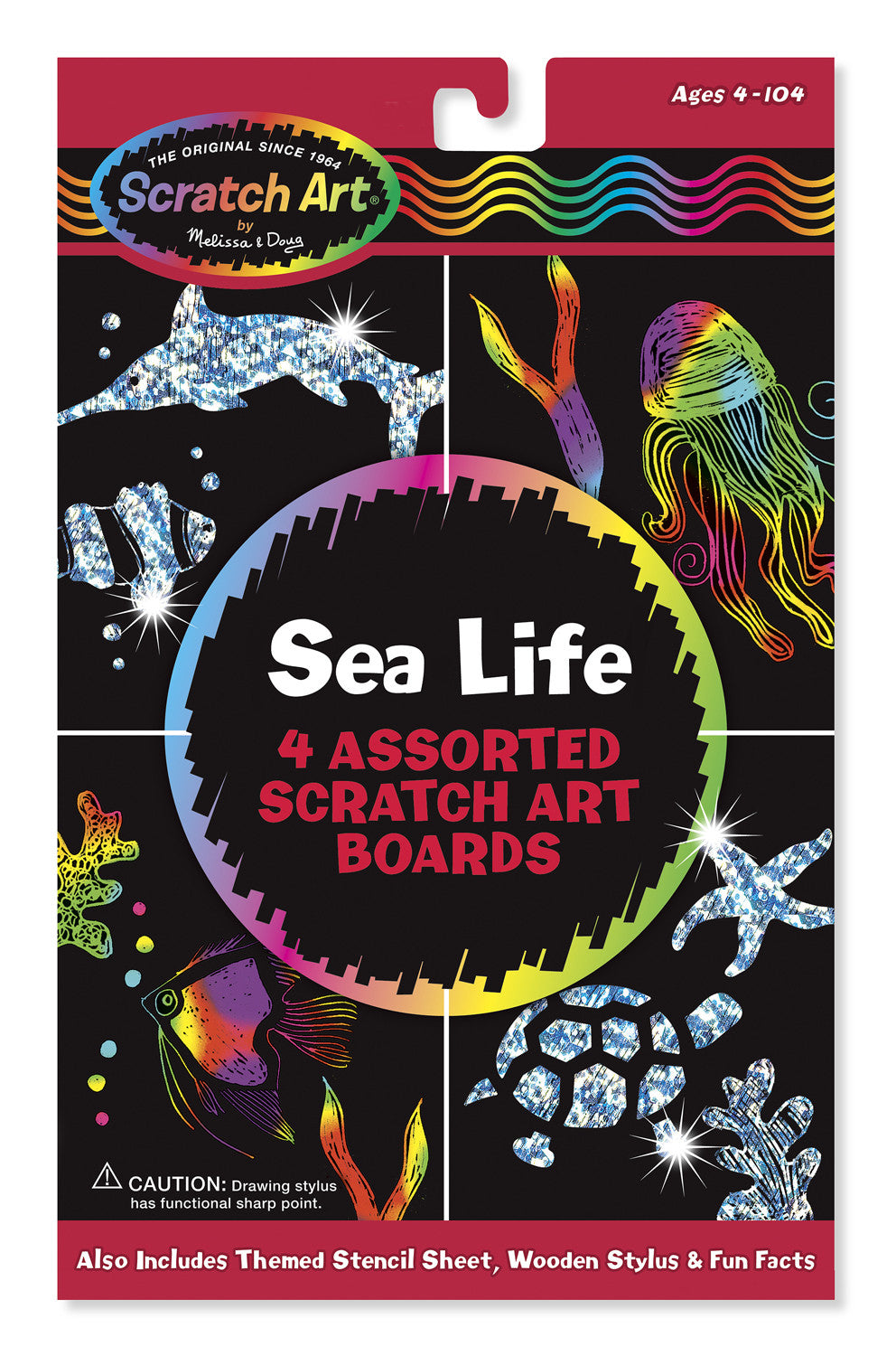 Melissa & Doug Sea Life Scratch Art Boards