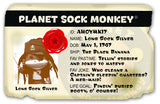 Planet Sock Monkey® Long Sock Silver® 5931
