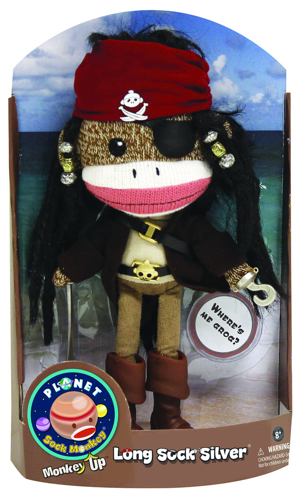 Planet Sock Monkey® Long Sock Silver® 5931