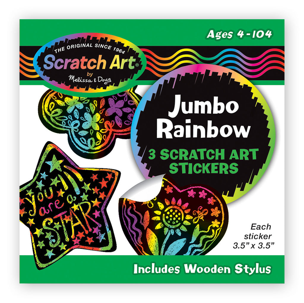 Melissa and Doug Jumbo Rainbow Stickers  ( in Display Tray) 5932