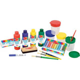 Melissa & Doug Easel Accessory Set - Paint, Cups, Brushes, Chalk, Paper, Dry-Erase Marker