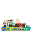 Melissa & Doug Farm Tractor Wooden Vehicle Play Set (5pc)