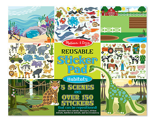 Melissa & Doug Reusable Sticker Pad - Habitats 4196