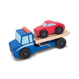 Melissa & Doug Flatbed Tow Truck Wooden Vehicle Set