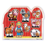 Melissa & Doug Farm Animals Jumbo Knob Wooden Puzzle 8pc
