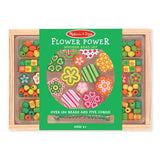 Melissa & Doug Flower Power Wooden Bead Set With 150+ Beads and 5 Cords for Jewelry-Making