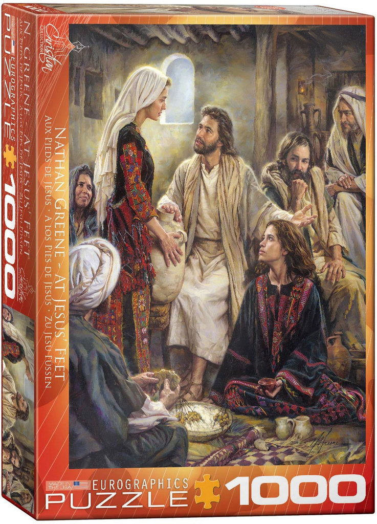 EuroGraphics Puzzles At Jesus' Feet by Nathan Greene