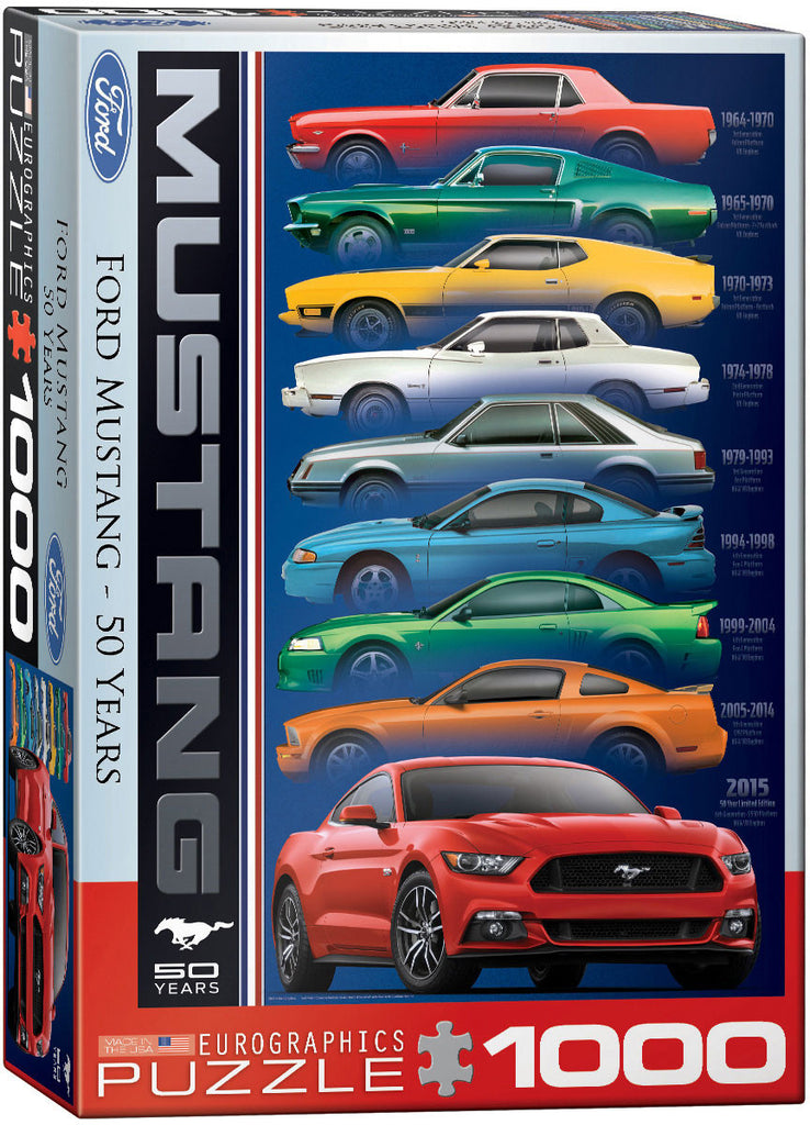 EuroGraphics Puzzles Ford Mustang 50 Years-9 types