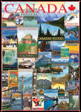 EuroGraphics Puzzles Travel Canada -Vintage Poster Collage