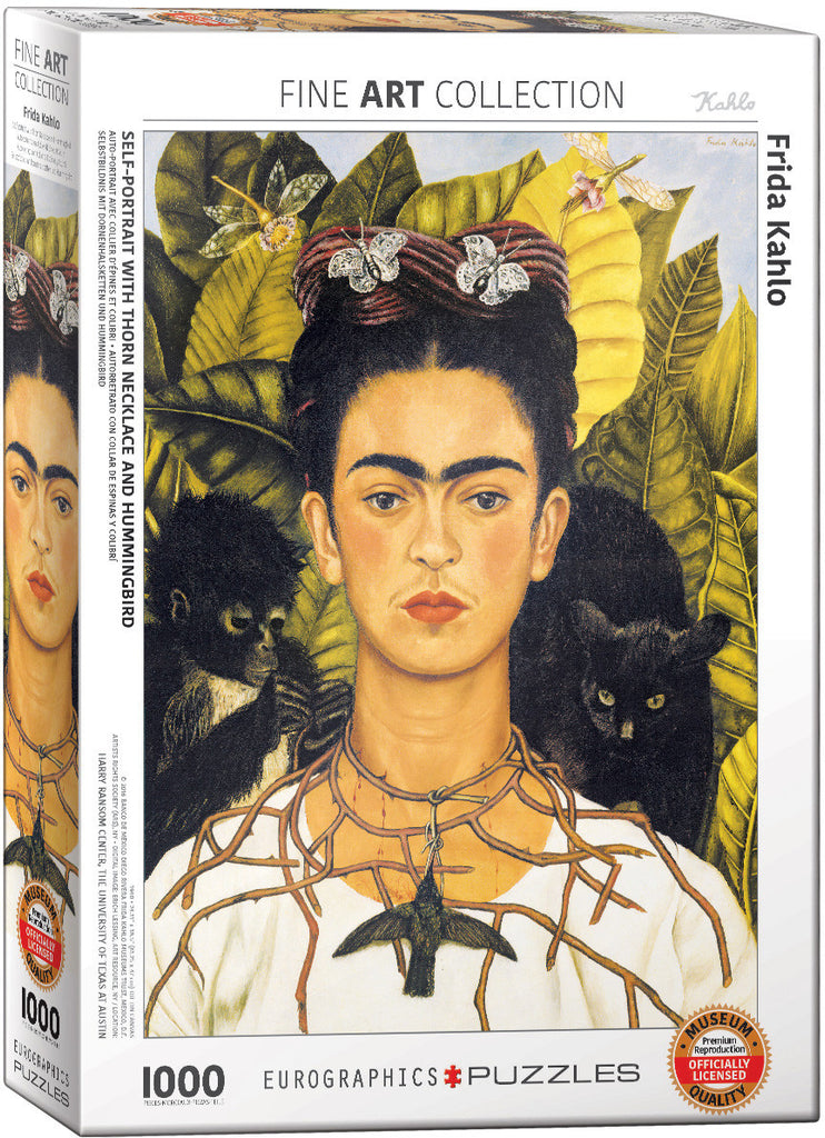 EuroGraphics Puzzles Self-Portrait w/Thorn Necklace & Hummingbirdby Frida Kahlo
