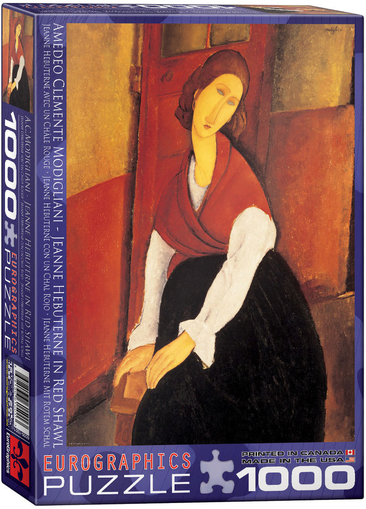 EuroGraphics Puzzles Jeanne Hebuterne in Red Shawlby Amedeo Clemente Modigliani