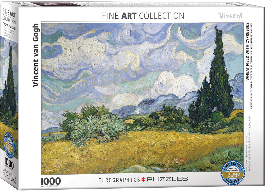 EuroGraphics Puzzles Wheat Field with Cypressesby Vincent Van Gogh