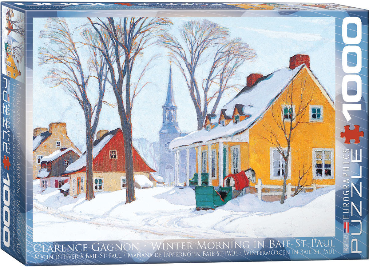 EuroGraphics Puzzles Winter Morning in Baie-St. Paulby Clarence Gagnon