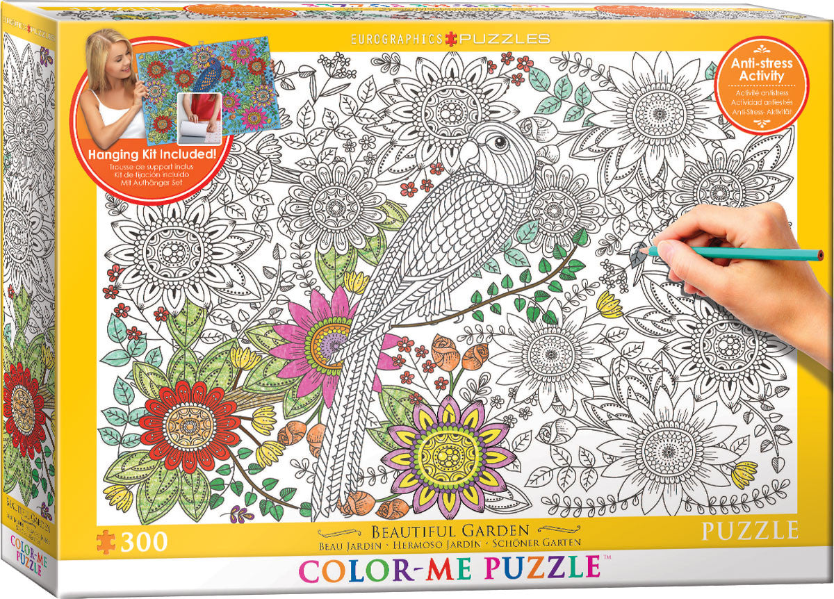 EuroGraphics Puzzles Beautiful Garden / Color Me Puzzle - 300pc