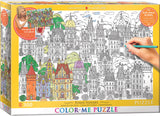 EuroGraphics Puzzles Town Houses/ Color Me Puzzle - 300pc