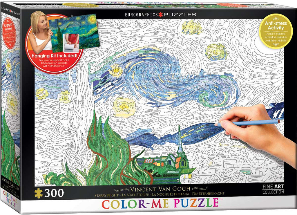 EuroGraphics Puzzles Starry Night/ Color Me Puzzle - 300pc