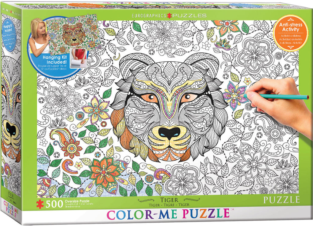 EuroGraphics Puzzles Tiger/ Color Me Puzzle - 500pc
