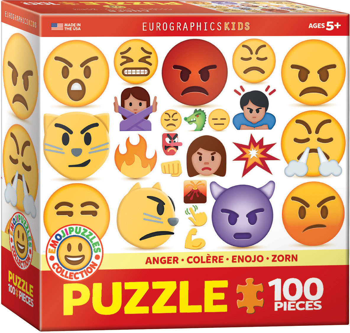 EuroGraphics Puzzles Anger - Emoji 100pc