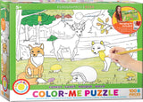 EuroGraphics Puzzles Forest/ Color Me Puzzle - 100pc