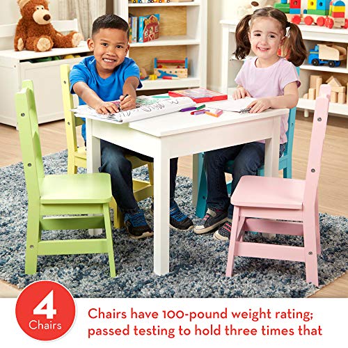 Melissa & Doug Wooden Table & 4 Chairs  Pastel