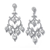 Genuine Crystal Vintage Chandelier Wedding or Prom Earrings 612E-CR