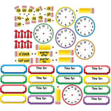 Eureka 'Telling Time' Bulletin Board Analog Clock Practice, 4pc, 17'' W x 24'' L, Model Number: 847423-AWZM