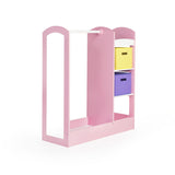Guidecraft See and Store Dress-up Center  Pastel: Toddlers' Clothing Rack Wardrobe with Mirror & Shelves, Cubby Armoire with Bottom Tray - Kids Bedroom Furniture.