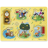 Sing-Along Nursery Rhymes 1: 6-Piece Sound Puzzle + FREE Melissa & Doug Scratch Art Mini-Pad Bundle (07351)