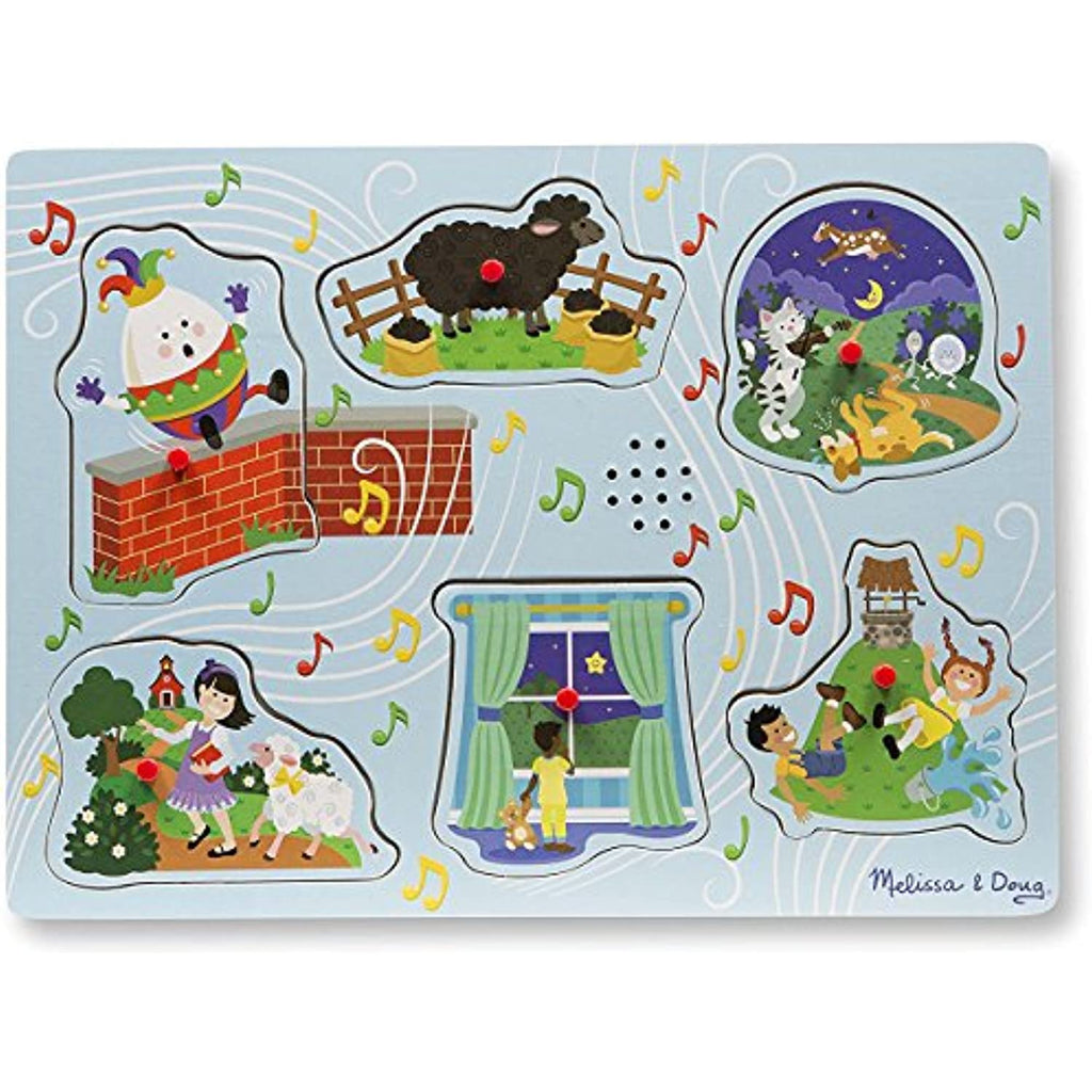Sing-Along Nursery Rhymes 2: 6-Piece Sound Puzzle + FREE Melissa & Doug Scratch Art Mini-Pad Bundle (07375)