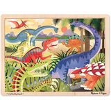 Melissa & Doug Dinosaur: 24-Piece Jigsaw Puzzle + Free Scratch Art Mini-Pad Bundle [90667]