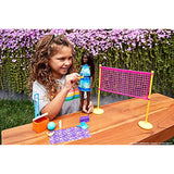 Barbie Loves The Ocean Beach-Themed Playset, with Volleyball Net & Accessories, Made from Recycled Plastics, Gift for 3 to 7 Year Olds