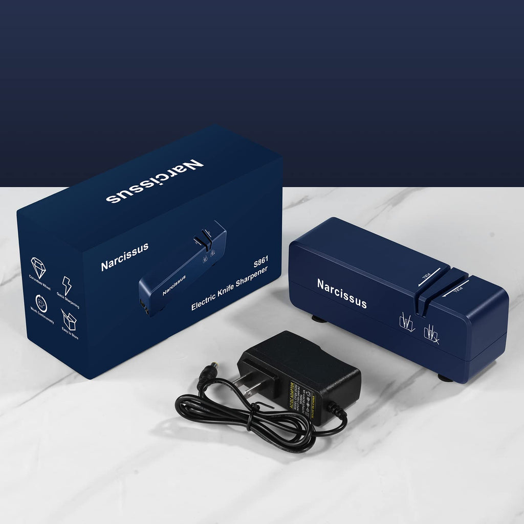 SSG Electric Knife Sharpener, Mini Knife Sharpener for Home Using, 30s Quick Sharpening and 60 Mins Stable Working, 110V-240V Global Voltage Design