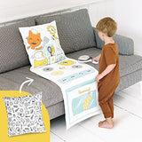 Sago Mini , 2-in-1 Fold Up Pillow Playset, Jinja’S Kitchen with Plush Accessories for Toddlers, Multicolor
