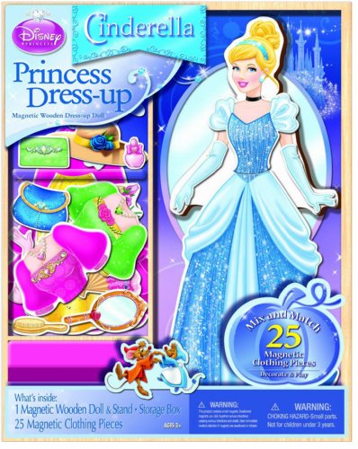 Disney Princess Magnetic Dress Up Playset -- Cinderella Magnetic Dress Up Doll (25 Pc Set)