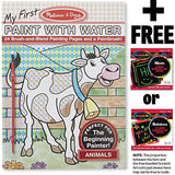 Melissa & Doug Animals: Color with Water Only Art Activity Pad + Free Scratch Art Mini-Pad Bundle [93385]