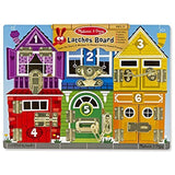 Melissa & Doug Latches Wooden Activity Board With Basic Skills Board