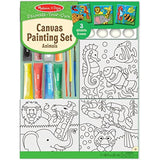 Melissa & Doug Animals: Canvas Coloring Set + Free Scratch Art Mini-Pad Bundle [94481]