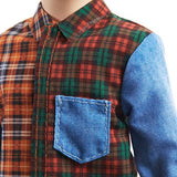 Barbie Ken Fashionistas Doll #154 with Sculpted Purple Hair Wearing a Color-Blocked Plaid Shirt, Black Denim Pants & Boots, Toy for Kids 3 to 8 Years Old