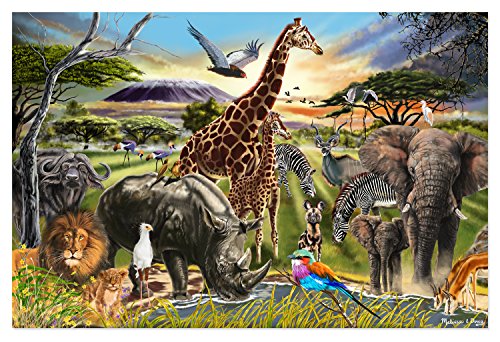 Melissa & Doug Savannah Adventure Floor Puzzle, 48-Piece