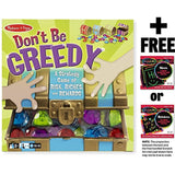 Melissa & Doug Don't Be Greedy Game + Free Scratch Art Mini-Pad Bundle [94504]